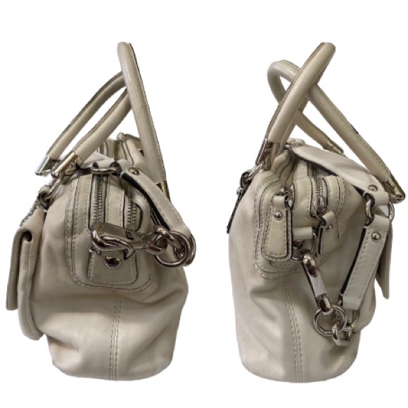 Coach Kristin Leather Satchel in Chalk (Ivory) D1093-14782 - Picture 4 of 15